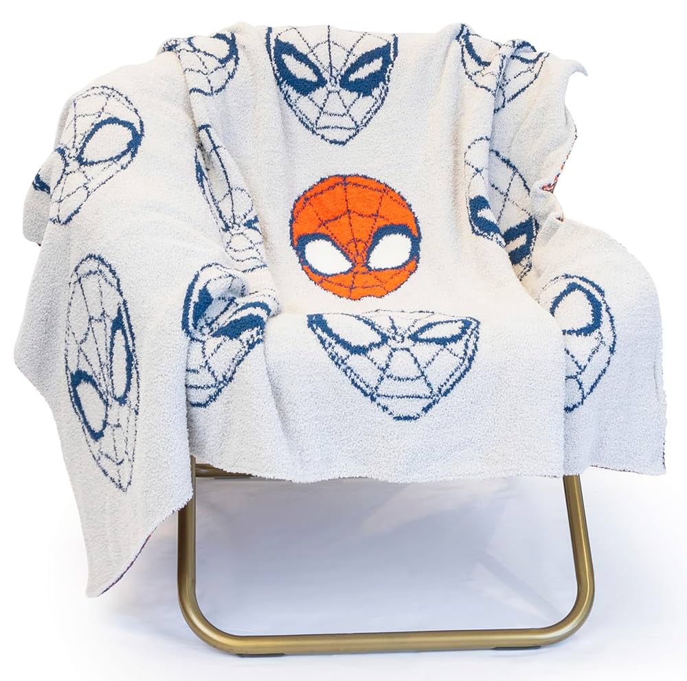 アウトドア寝具 used clothing/spider man knit blanket Amazon.com: Marvel Spiderman Feather Knit Fluffy Throw